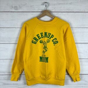 Vintage 1980s Green Up County Kentucky Cheerleader Sweatshirt Medium